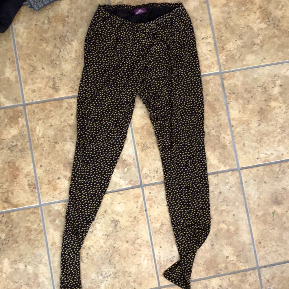 Gold Polka Dot Leggings